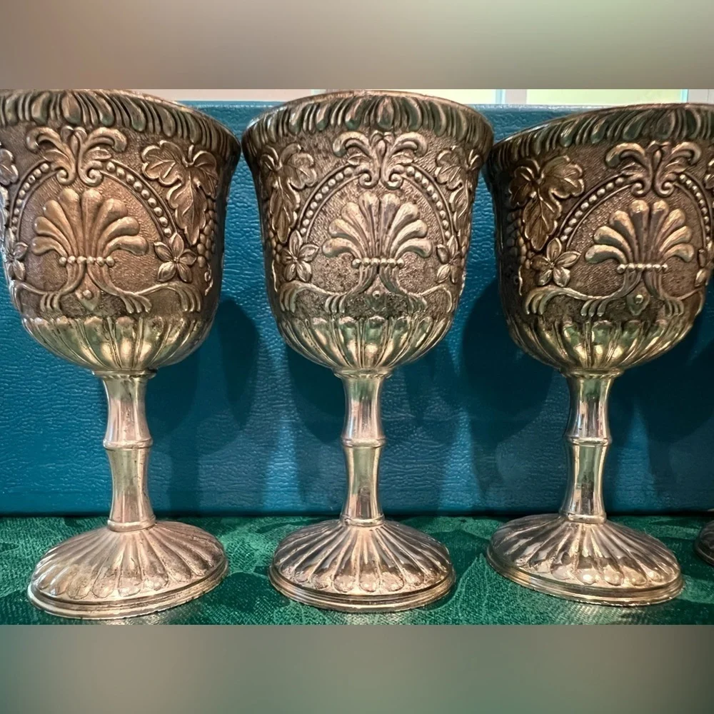 Vintage Raimond silver miniature goblets from Japan